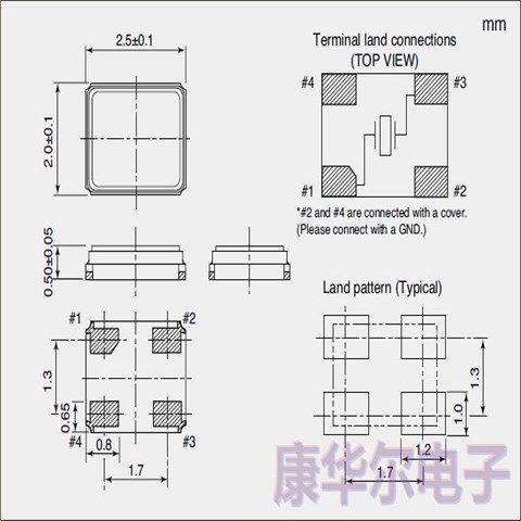 日本进口晶振,NX2520SA-26MHz-STD-CSX-1,NDK无源晶振,2520谐振器,智能手机晶振