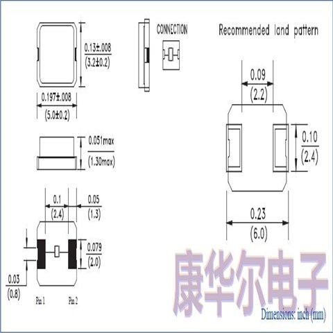 ABM3-25.000MHZ-B2-T,无线应用晶振,ABM3晶体,5032贴片晶振,艾博康无源晶振