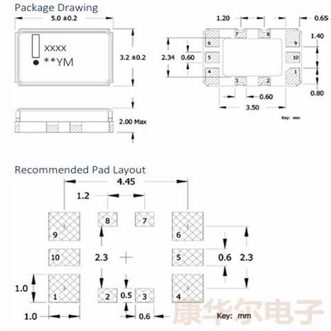 535EL100X2IT5,削峰正弦波,TCXO温补晶振,535振荡器,西迪斯5032贴片晶振,欧美进口晶振