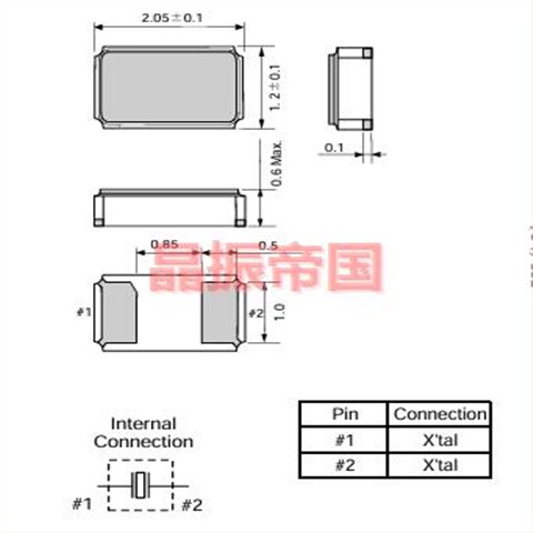 X1A000171000118,FC2012AN音叉晶振,32.768K谐振器