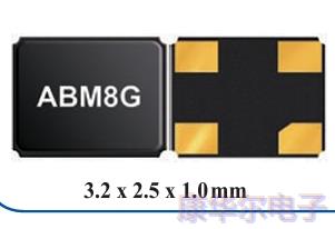 通信设备晶振,ABM8G晶体,Abracon谐振器,3225无源晶振,ABM8G-25.000MHZ-18-D2Y-T